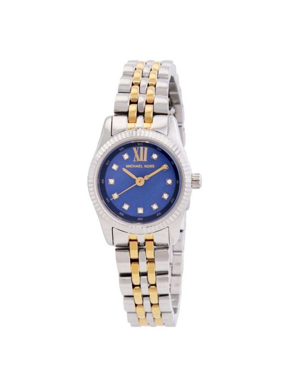 NWT Michael Kors Lexington Quartz Blue Mother of Pearl Dial Ladies Watch